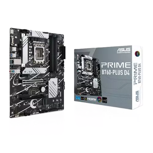 Asus PRIME B760M-A WIFI D4 Motherboard, 1700, Micro ATX, 4 DDR4, 2 HDMI, DP, Wi-Fi 6, 2.5G LAN, PCIe4, 2x M.2