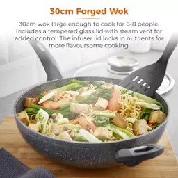 SARTEN WOK 30 CM THE WALL PLATA