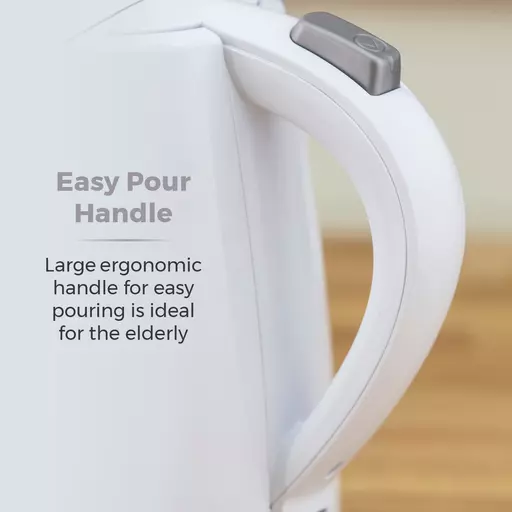 Small cordless store kettle for elderly