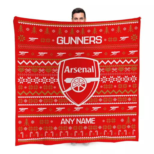 Arsenal FC Christmas Jumper Fleece Blanket