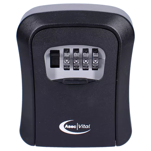 ASEC VITAL 4 Wheel Combination Key Safe Black