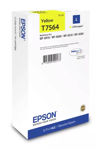 Epson C13T756440/T7564 Ink cartridge yellow, 1.5K pages 14ml for Epson WF 6530/8090/8510