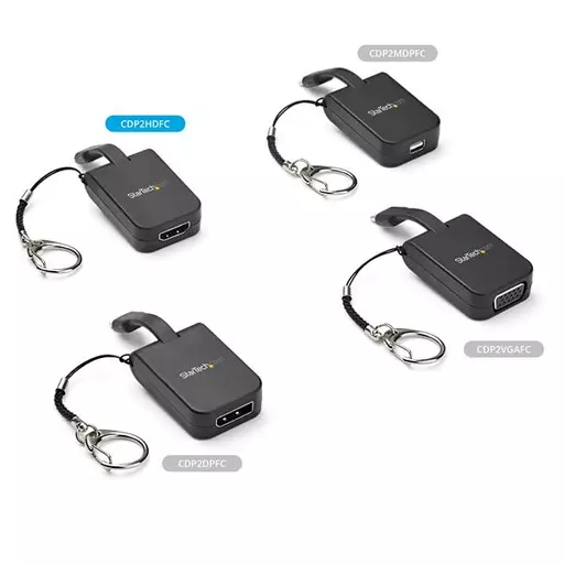 StarTech.com Compact USB C to HDMI Adapter - 4K 30Hz USB Type-C to HDMI Video Display Converter with Keychain Ring - USB-C DP Alt Mode to HDMI Monitor Dongle - Thunderbolt 3 Compatible