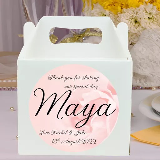 Children's Wedding Activity Box with Pink Roses
