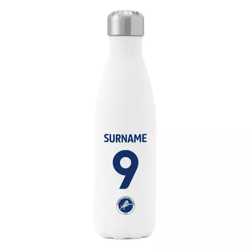 Millwall FC Back of Shirt Insulated Water Bottle - White
