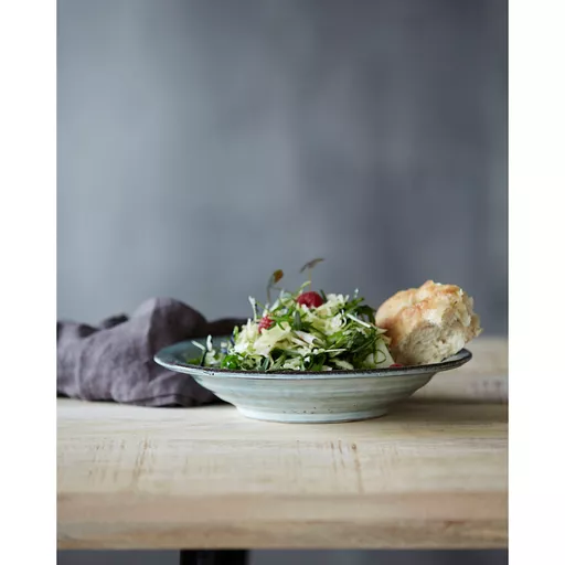 Soup plate/bowl, Rustic, Grey/Blue