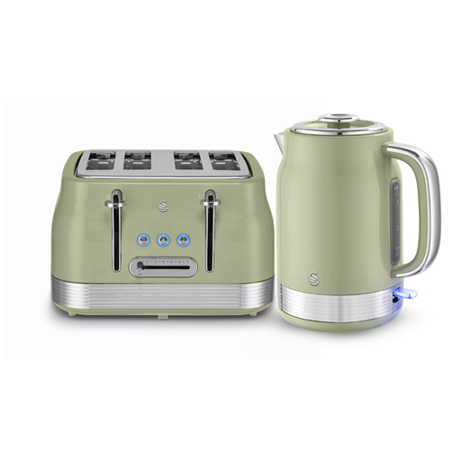 Swan Retro Collection 1.7L Jug Kettle & 4 Slice Toaster Bundle