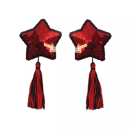 Sexy Red Sequin Star Nipple Covers
