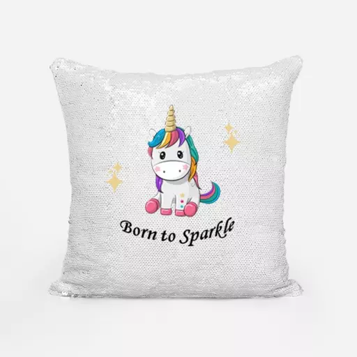 Custom name sequin cushion. personalised unique keepsake