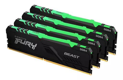 Kingston Technology FURY Beast RGB memory module 64 GB 4 x 16 GB DDR4 3200 MHz