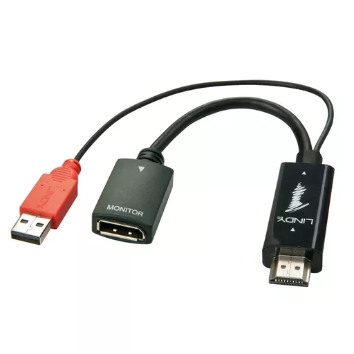 Lindy HDMI 1.4 to DisplayPort 1.2 Converter with USB Power