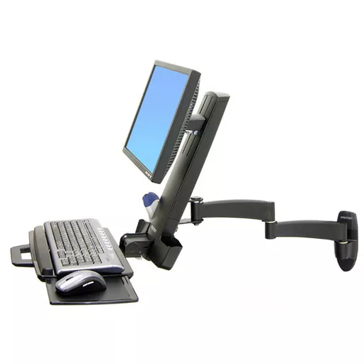 Ergotron 200 Series Combo Arm 61 cm (24") Black Wall