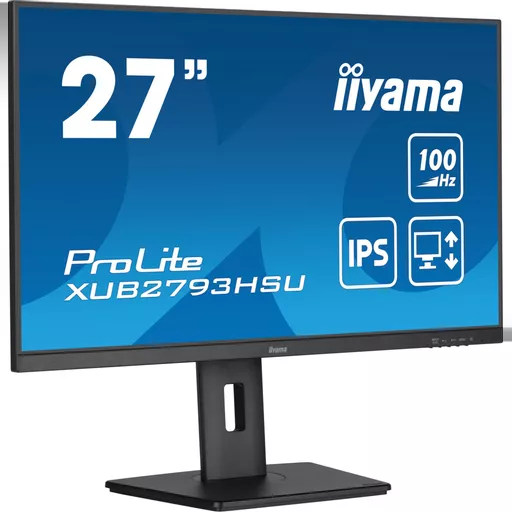 iiyama ProLite 27” IPS technology panel with height adjustable stand and 100Hz refresh rate