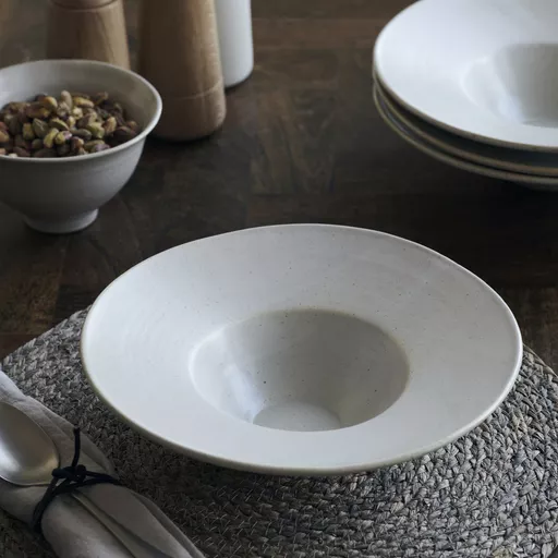 Bowl/Pasta plate, Pion, Grey/White