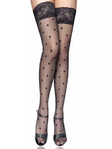 Sexy Black Polka Dot Stockings