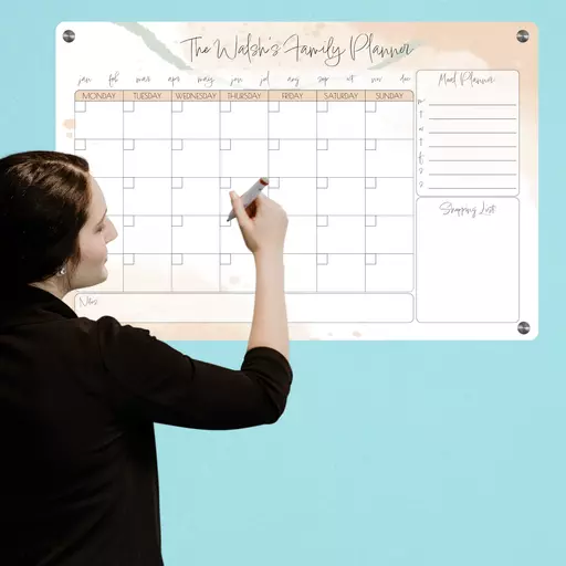 Personalised Wall Planner, Month to View with Splash Design