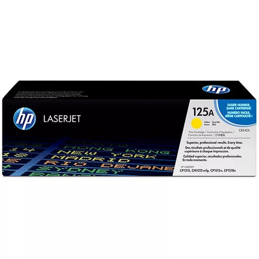 HP 125A (CB542A) Yellow Original LaserJet Toner Cartridge (1400 Yield)