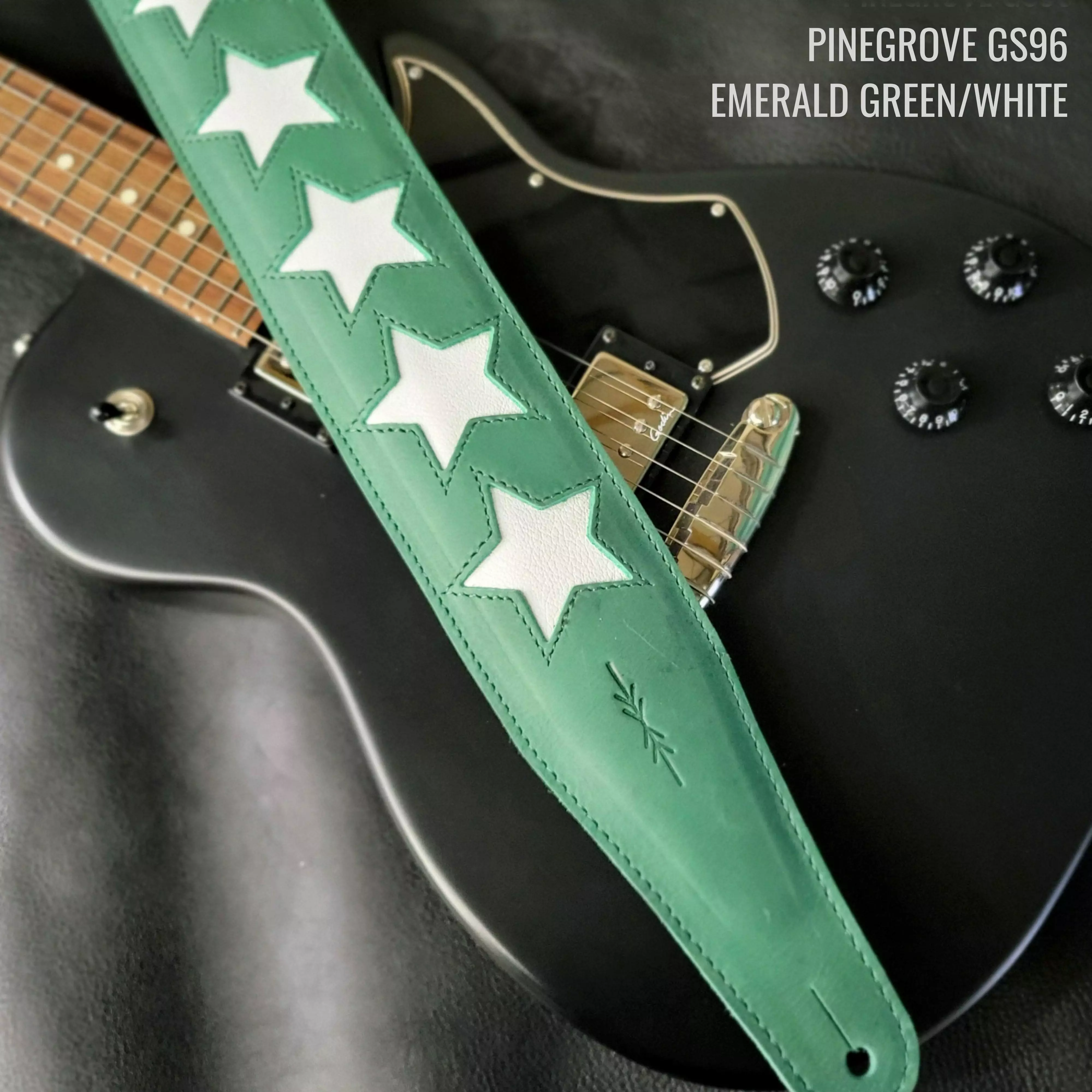 GS96 green white stars guitar strap Pinegrove ANNO 104130 rotated.jpg