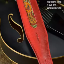 GS90 red kashmir Pinegrove guitar strap.jpg