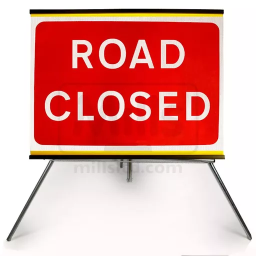Road Closed Collapsible Road Sign - 1050 x 750mm