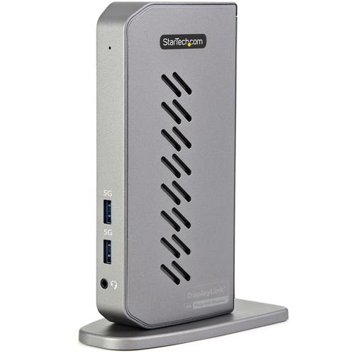 StarTech.com USB-C USB-A Dock - Hybrid Universal USB 3.0 Docking Station for USB-C or USB-A Laptop - Dual Monitor 4K 60Hz HDMI/DisplayPort - 6x USB-A, GbE - USB 5Gbps - Windows/Mac