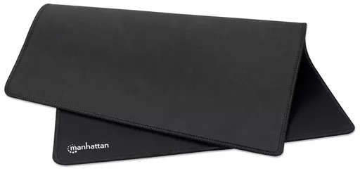 Manhattan XL Gaming Mousepad Smooth Top Surface Mat (Clearance Pricing), Large nylon fabric surface area to improve tracking for better mouse performance (400x320x3mm), Non Slip Rubber Base, Waterproof, Stitched Edges, Black, Lifetime Warranty, Retail Box