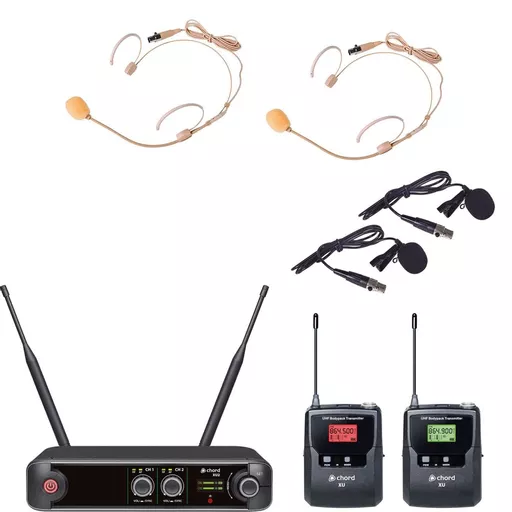 Chord XU2-B UHF 2 Channel Bodypack UHF Microphone System