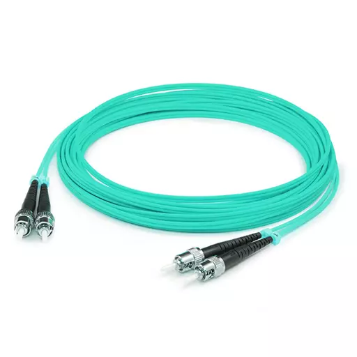 Titan 3-DX-ST-ST-1-AA fibre optic cable 1 m OM3 Aqua colour