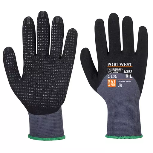 Grip 15 Nitrile Sandy 3/4 Palm Dotted Glove