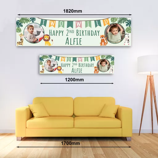 Personalised Banner - Two Wild Birthday Banner