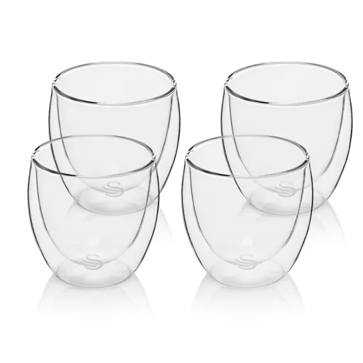 Swan Set of 4 Double-Wall Cappuccino Glasses 250ml