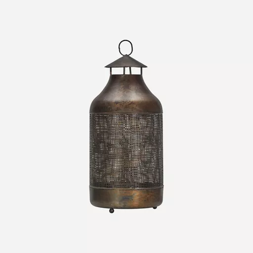 Hurricane Lantern, Nett, Antique Brown, Large