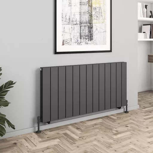 Queenswood 600 x 1261 Aluminium Radiator Matt Anthracite
