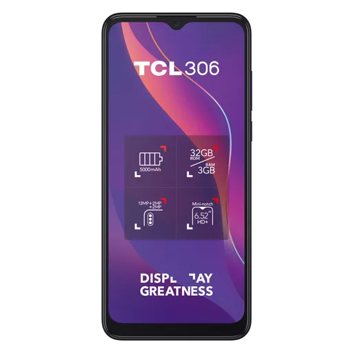 TCL 306 16.6 cm (6.52") Dual SIM Android 12 4G USB Type-C 3 GB 32 GB 5000 mAh Grey