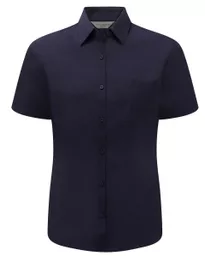 Ladies' Short Sleeve Polycotton Easy Care Poplin Shirt