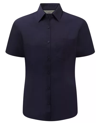 Ladies' Short Sleeve Polycotton Easy Care Poplin Shirt