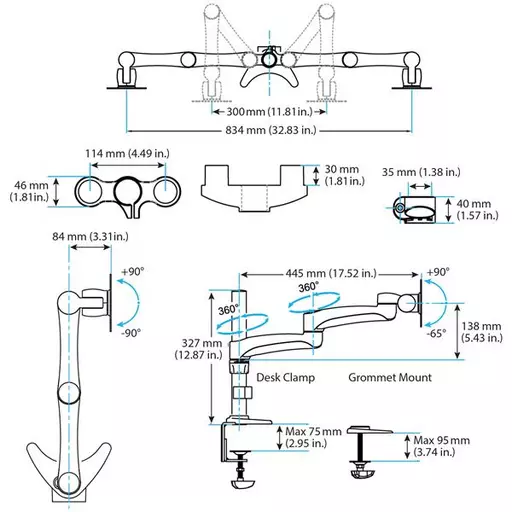 StarTech.com Desk-Mount Dual Monitor Arm - Articulating