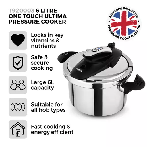 Pressure cooker on sale tower 6l