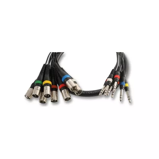 Pulse 8-Way XLR Plugs to Stereo Jack Plugs 2.5m PLS00111