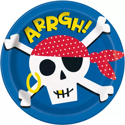 Ahoy Pirate Plates - Pack of 8
