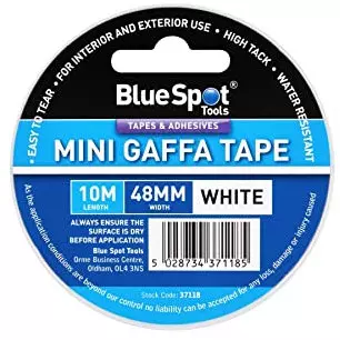48mm x 10M Mini White Gaffa Tape