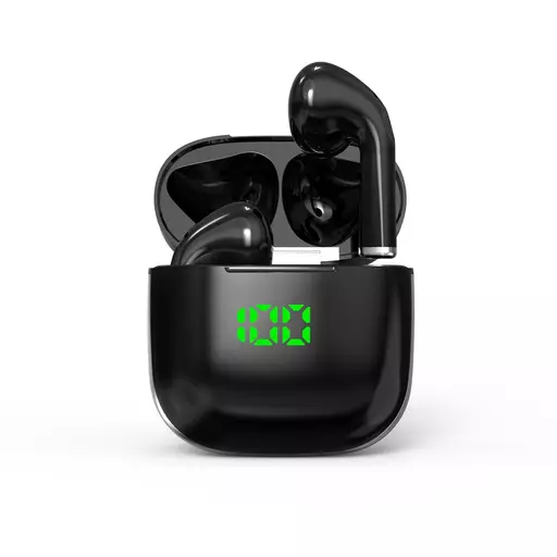 Blaupunkt - Digital Display True Wireless Earbuds & Charging Case - Black