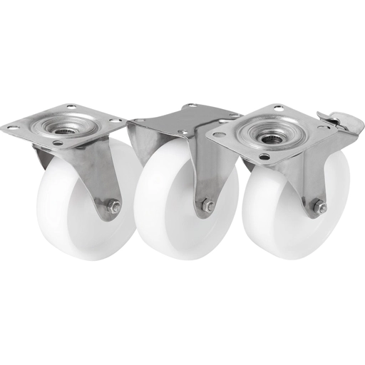 K1773 - Stainless Steel Swivel & Fixed Castors With Polyamide Wheels
