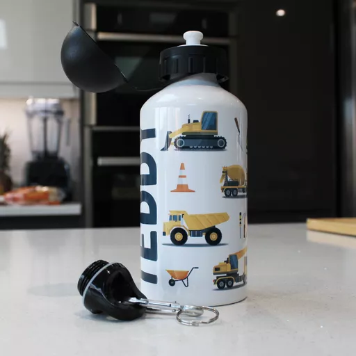 Construction Digger Kids Water Bottle