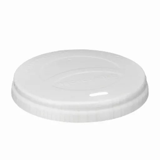 8OZ WHITE PAPER HOT CUP SIP LID (PE LINED) - (1X1000)