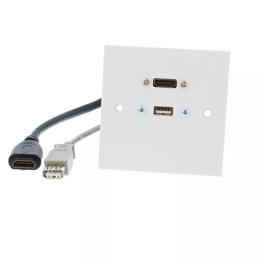 HDMI 2.1v 8K and USB-A Wall Plate