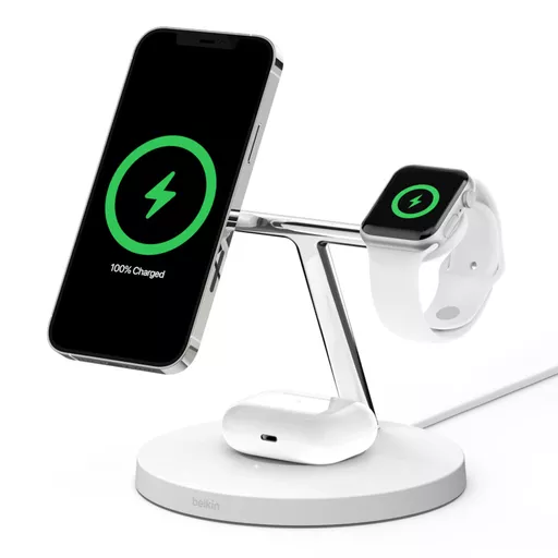 Belkin BOOST↑CHARGE PRO Headset, Smartphone, Smartwatch White Wireless charging Indoor