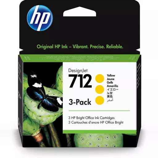 HP 3ED79A/712 Ink cartridge yellow multi pack 29ml Pack=3 for HP DesignJet T 200