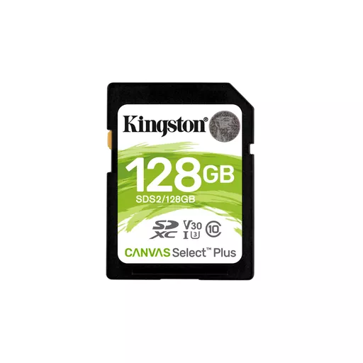 Kingston Technology 128GB SDXC Canvas Select Plus 100R C10 UHS-I U3 V30