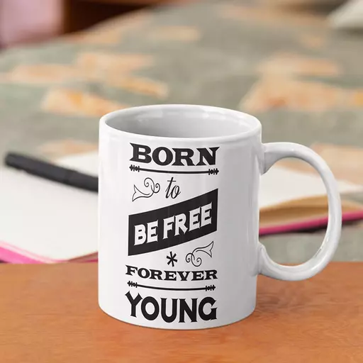 Personalised born to be free motivation mug - custom name with text.jpg